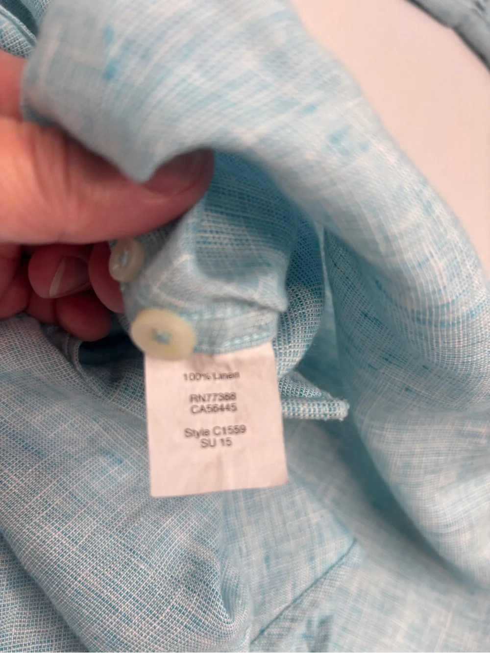 J.Crew Slim Linen Button Front Shirt Men's M Tall Blue Long Sleeve Lightweight